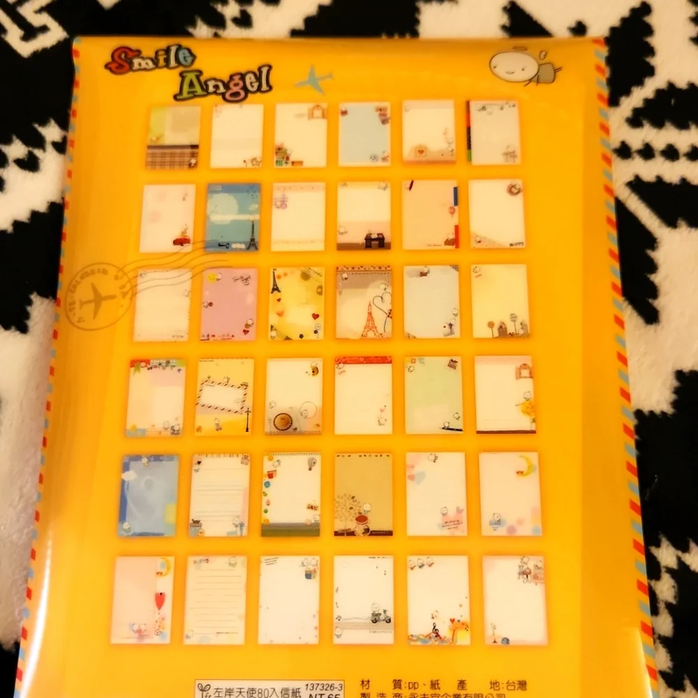 80 NOTE SHEETS, 36 different designs